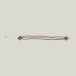 Triple Strands Bracelet with Garnet and Pyrite
