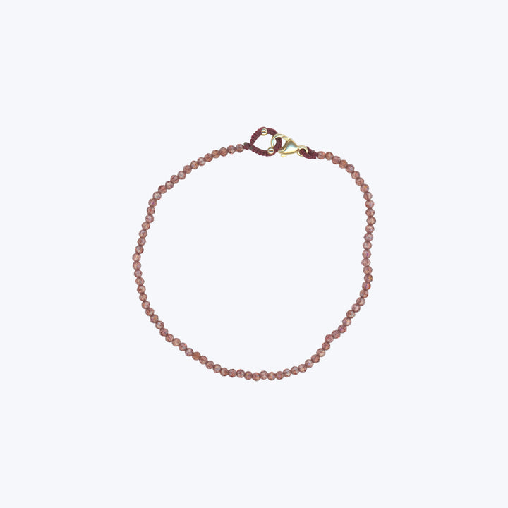 Single Strand Bracelet with Garnet