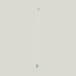 Aqua Quartz Drop Necklace