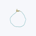 Woven Lt. Blue Cord Aquamarine Bracelet