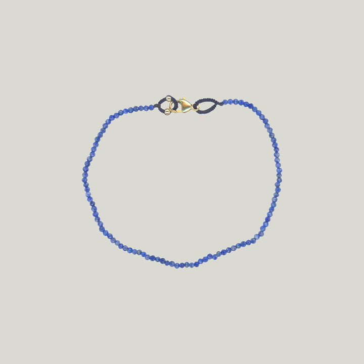 Navy Cord and Lapis Bracelet