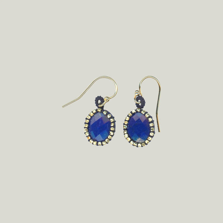 Caged Lapis Earrings