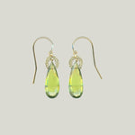 Peridot Quartz Drop Earrings