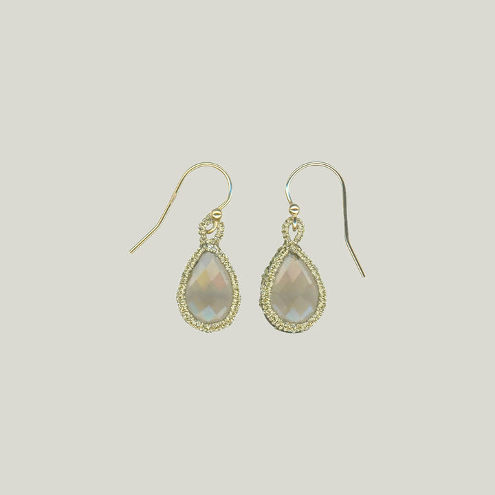 Caged Smokey Quartz Earrings