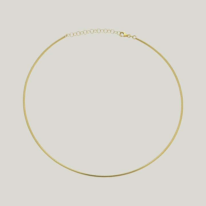 14KYG 2mm Omega Necklace