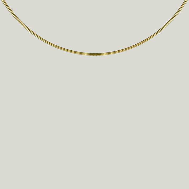 14KYG 2mm Omega Necklace