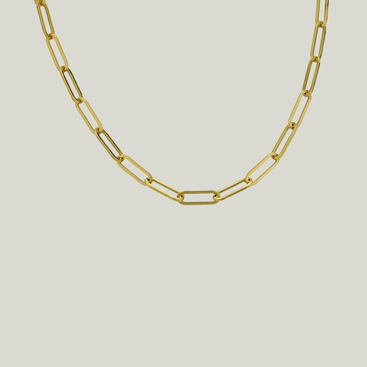14KYG 20" Paperclip Link Chain with Charm Clasp