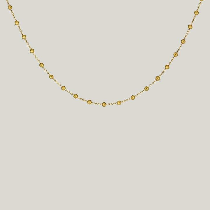 14KYG Mini Saturn Gold Ball Station Chain