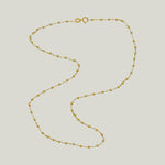 14KYG Mini Saturn Gold Ball Station Chain