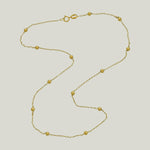 14KYG Saturn Gold Ball Station Chain