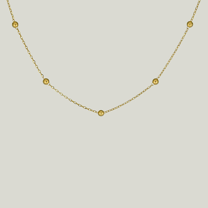 14KYG Saturn Gold Ball Station Chain