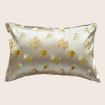 Antique Silk Brocade Pillow, Floral Drift