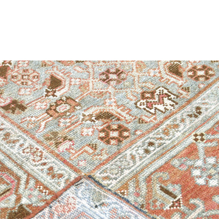 Light Blue Vintage Antique Traditional Melayer Wool Runner - 3'3" x 16'