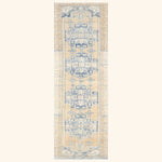 Blue Vintage Antique Traditional Melayer Wool Runner - 3' x 16'