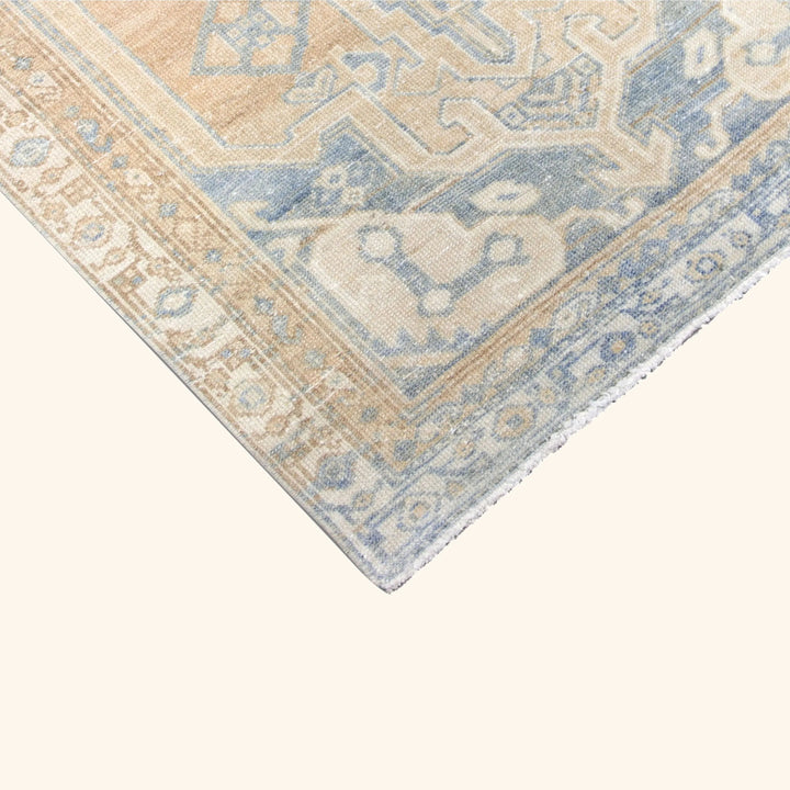 Blue Vintage Antique Traditional Melayer Wool Runner - 3' x 16'