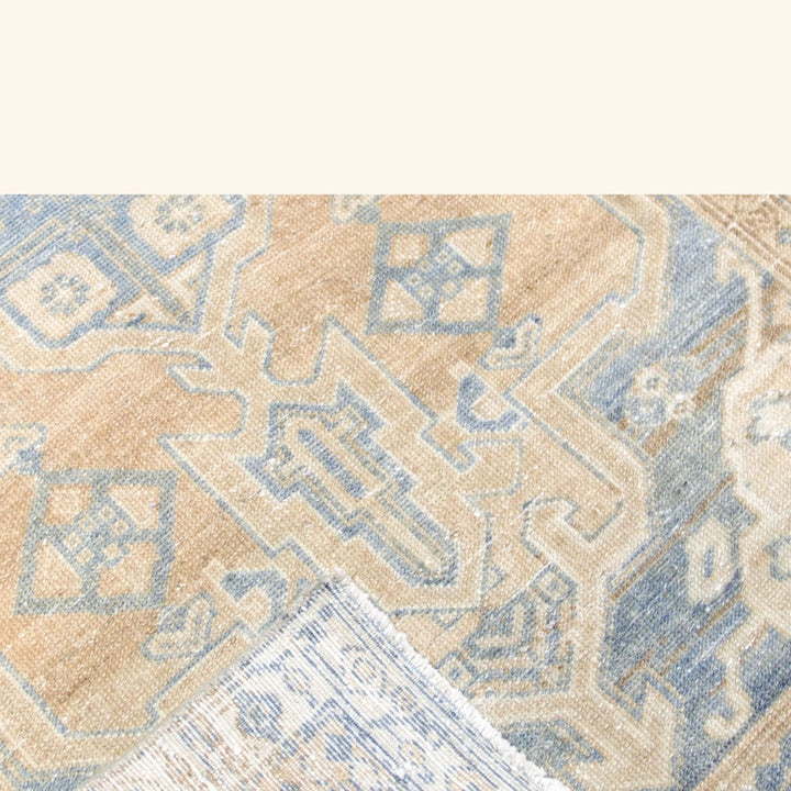 Blue Vintage Antique Traditional Melayer Wool Runner - 3' x 16'