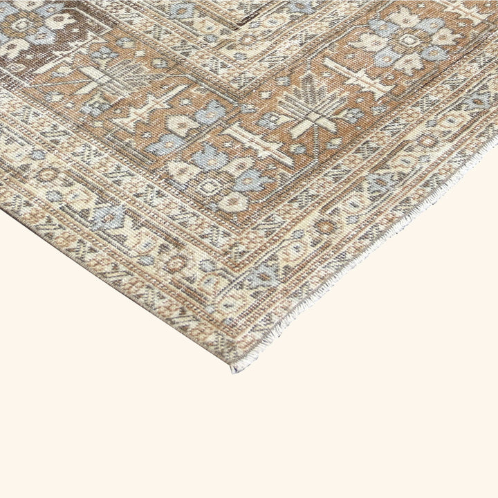 Blue Vintage Antique Traditional Tabriz Wool Rug - 8'3" x 11'