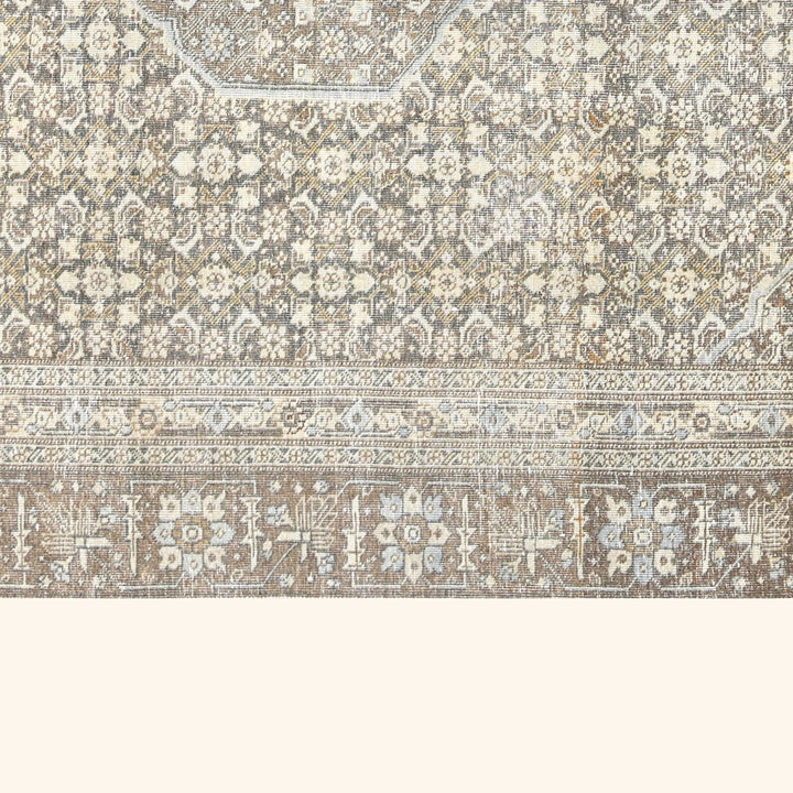 Blue Vintage Antique Traditional Tabriz Wool Rug - 8'3" x 11'