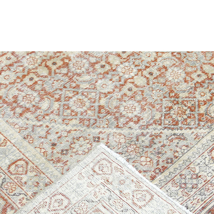 Charcoal Vintage Antique Traditional Tabriz Wool Rug - 9'3" x 12'6"