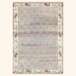 Blue Vintage Antique Traditional Senne Wool Rug - 4'5" x 6'3"