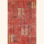 Multicolored Vintage Antique Traditional Deco Wool Rug - 6'6" x 9'9"