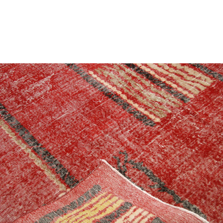 Multicolored Vintage Antique Traditional Deco Wool Rug - 6'6" x 9'9"