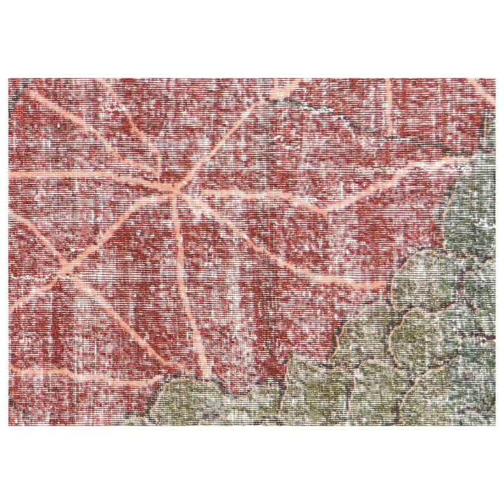 Red Vintage Antique Traditional Deco Wool Rug - 6'6" x 10'3"