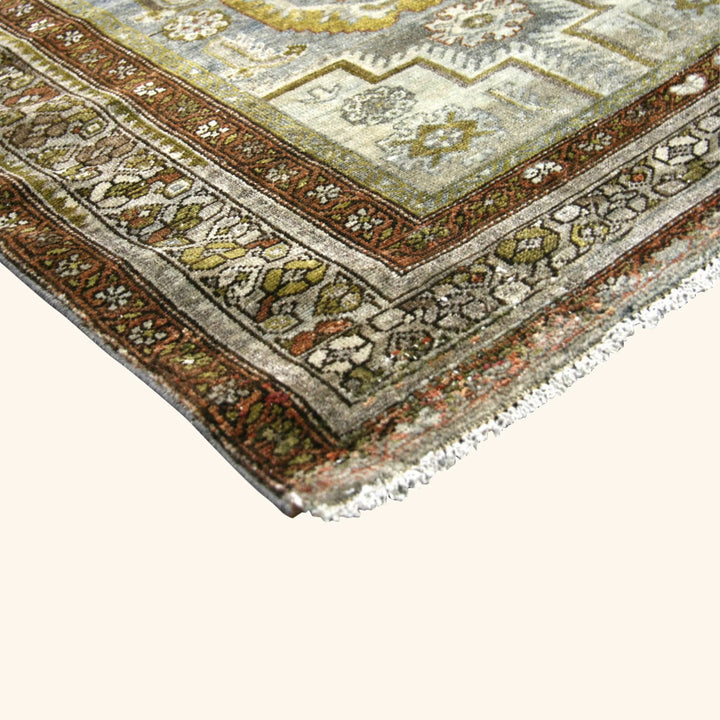 Vintage Antique Traditional Baktiari Wool Runner - 3'2" x 16'2"