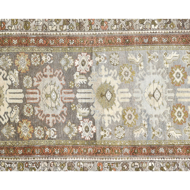 Vintage Antique Traditional Baktiari Wool Runner - 3'2" x 16'2"