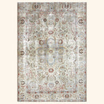 Ivory Vintage Antique Traditional Tabriz Wool Rug - 8'2" x 11'9"