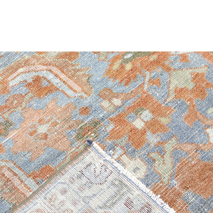 Blue Vintage Antique Traditional Melayer Wool Rug - 4'3" x 6'8"
