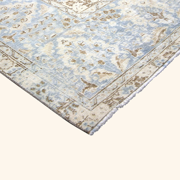 Green Vintage Antique Traditional Tabriz Wool Rug - 10'6" x 16'