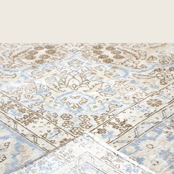 Green Vintage Antique Traditional Tabriz Wool Rug - 10'6" x 16'