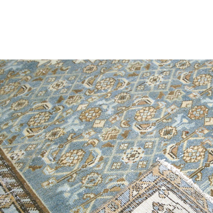 Blue Vintage Antique Traditional Melayer Wool Rug - 4'4" x 6'9"