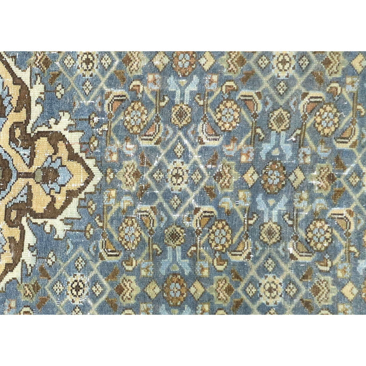Blue Vintage Antique Traditional Melayer Wool Rug - 4'4" x 6'9"