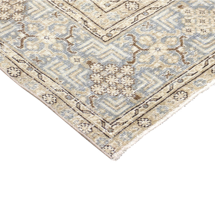 Blue Vintage Antique Traditional Tabriz Wool Rug - 7'9" x 10'9"