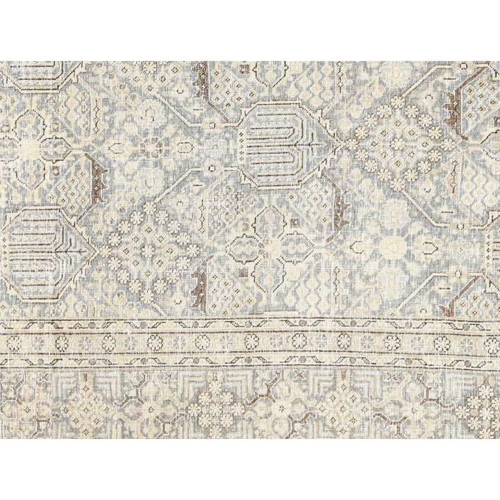 Blue Vintage Antique Traditional Tabriz Wool Rug - 7'9" x 10'9"