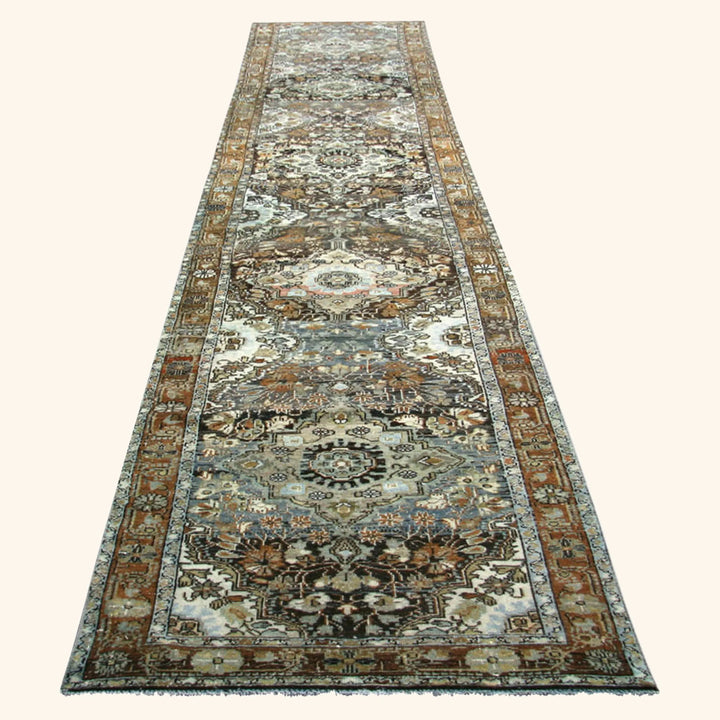 Vintage Antique Traditional Melayer Wool Runner - 3'1" x 16'3"