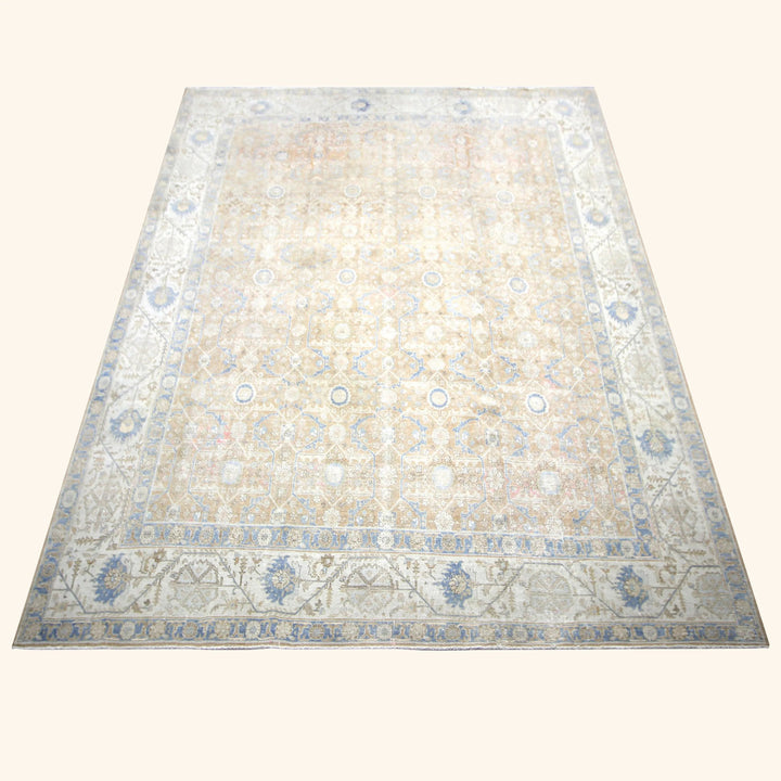 Vintage Antique Traditional Tabriz Wool Rug - 11'3" x 14'8"