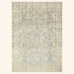 Blue Vintage Antique Traditional Tabriz Wool Rug - 7' x 9'9"