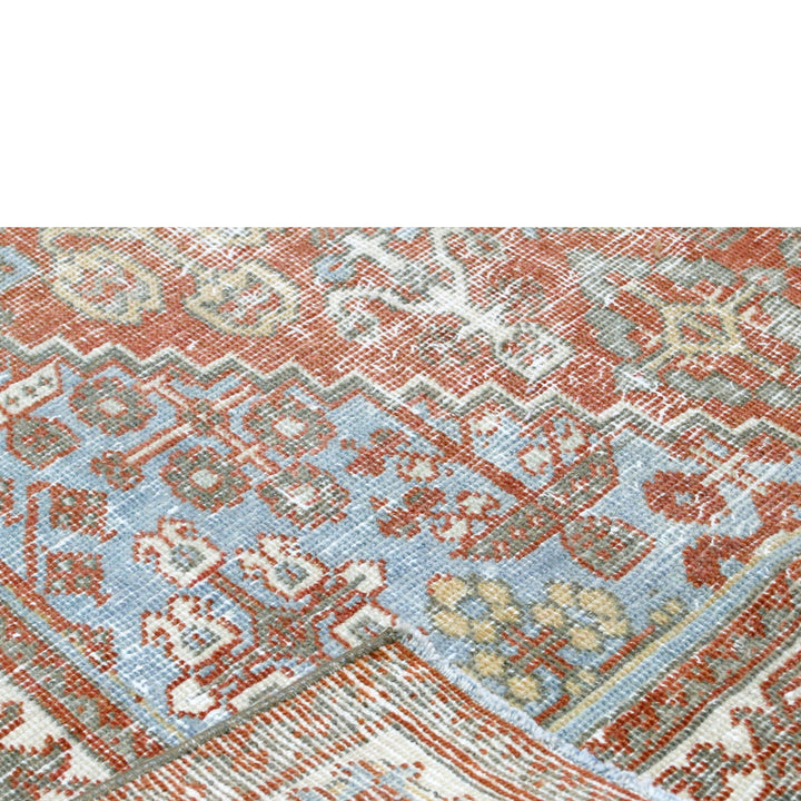 Rust Vintage Antique Traditional Tabriz Wool Rug - 4'1" x 6'6"