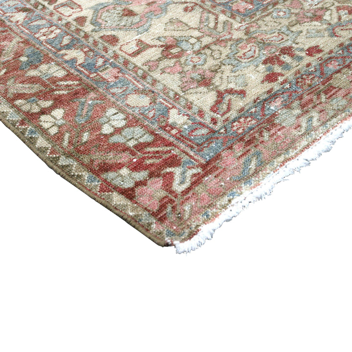 Light Blue Vintage Antique Traditional Baktiari Wool Rug - 12'3" x 17'11"