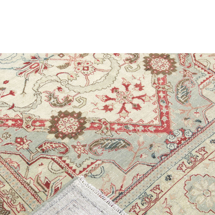 Green Vintage Antique Traditional Oushak Wool Rug - 12'2" x 15'10"