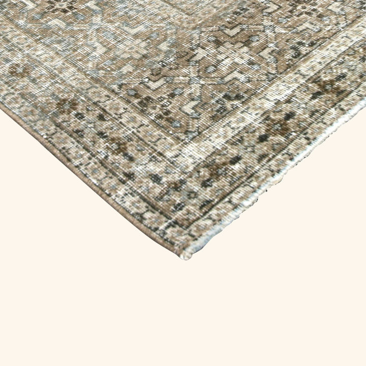 Blue Vintage Antique Traditional Tabriz Wool Rug - 9' x 12'9"
