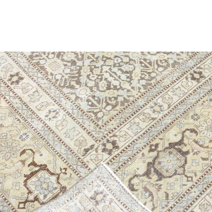 Blue Vintage Antique Traditional Tabriz Wool Rug - 9'1" x 11'5"