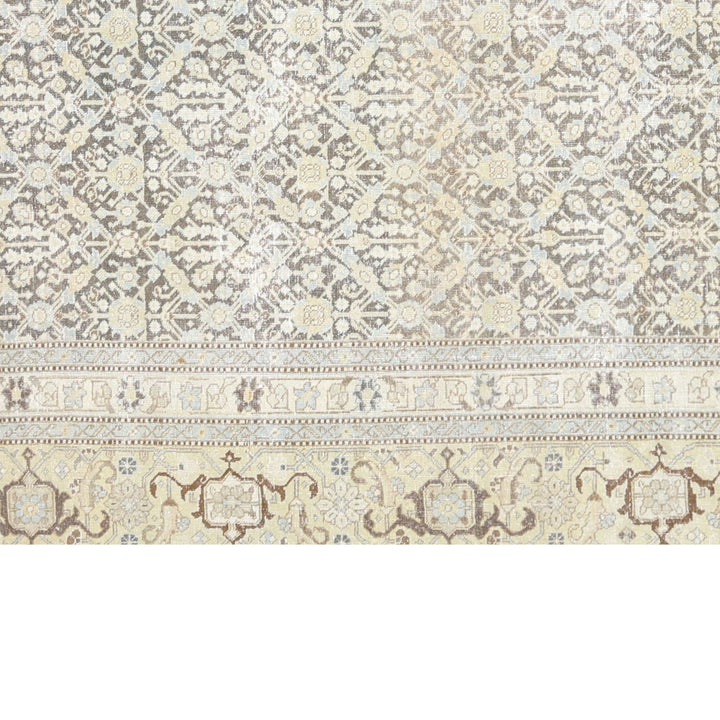 Blue Vintage Antique Traditional Tabriz Wool Rug - 9'1" x 11'5"