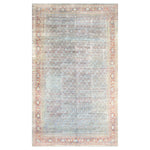 Light Blue Vintage Antique Traditional Tabriz Wool Rug - 11'1" x 18'3"