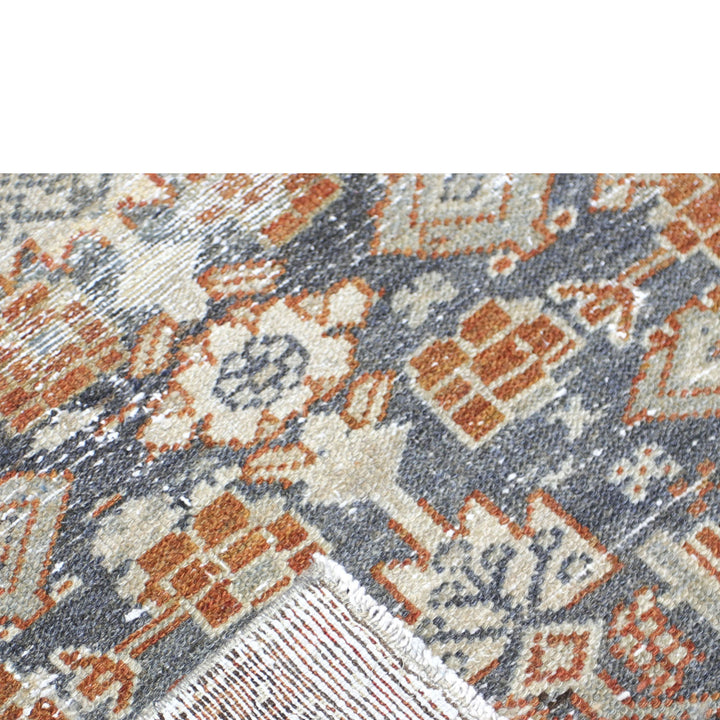 Blue Vintage Antique Traditional Melayer Wool Runner - 2'4" x 10'2"