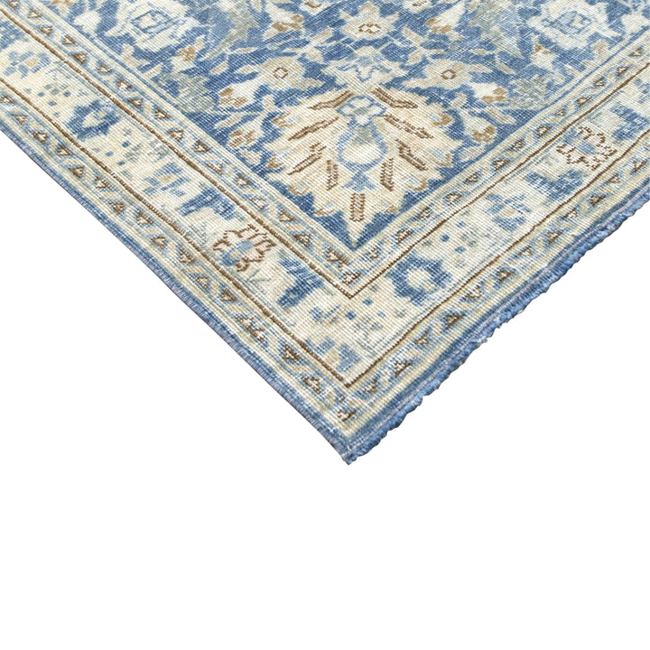 Light Blue Vintage Antique Traditional Tabriz Wool Rug - 10'6" x 13'10"