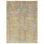 Yellow Vintage Antique Traditional Deco Wool Rug - 6'11" x 9'6"